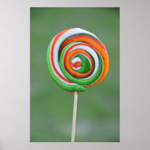Poster Lucette orange et verte