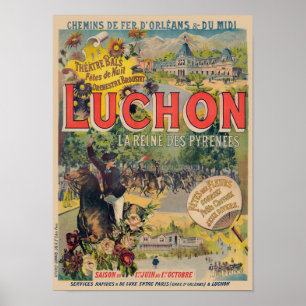 Poster Luchon France Vintage 1890