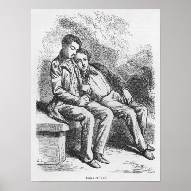 Poster Lucien de Rubempre et David Sechard (Devant)