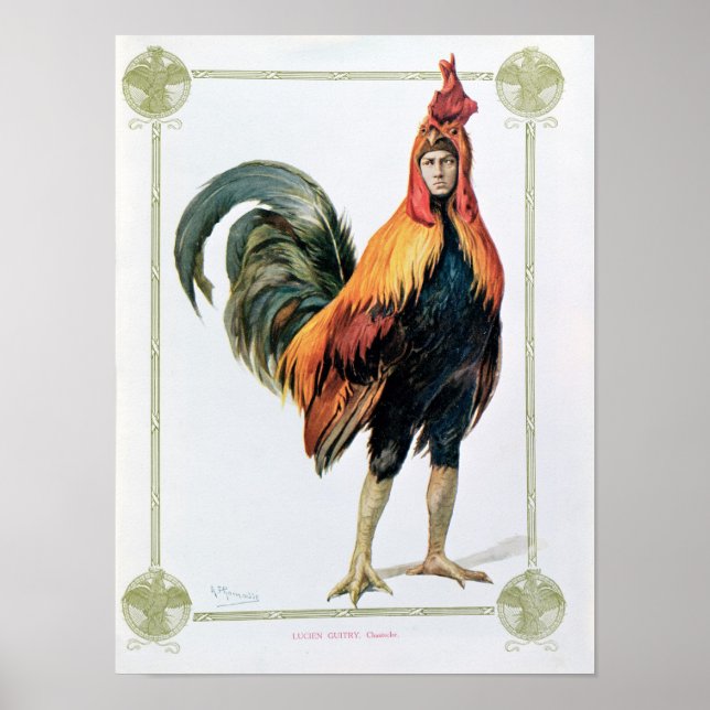 Poster Lucien Guitry dans "Chantecler" (Devant)