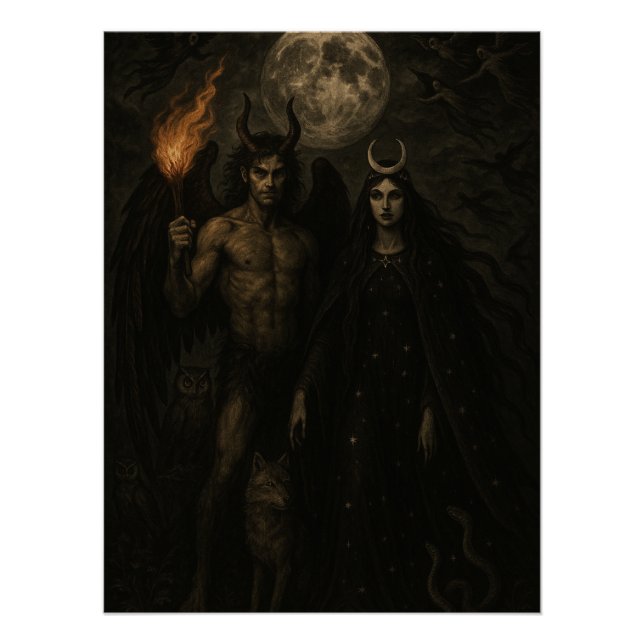 Poster Lucifer et Diana - Illustration de la Nocturne de  (Devant)