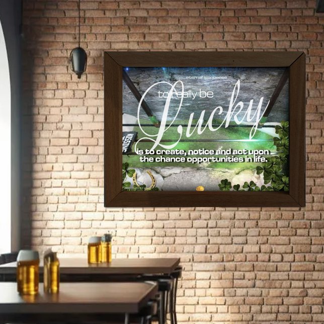Poster Lucky - Abstrait Blarney Stone Wall Art (🍀 This Blarney Stone-inspired poster adds Irish charm and inspiration to any pub, bar, or home.)