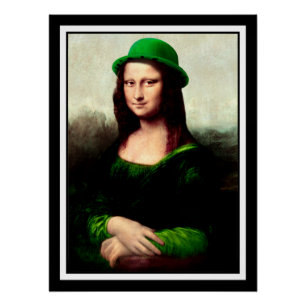 Poster Lucky Mona Lisa St. Patrick's Day