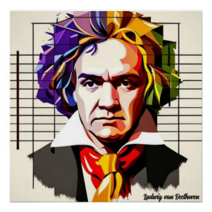 Poster Ludwig van Beethoven Vibrant Unique