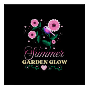 Poster Lueur de jardin d'été Fleur botanique Cottageco Oi