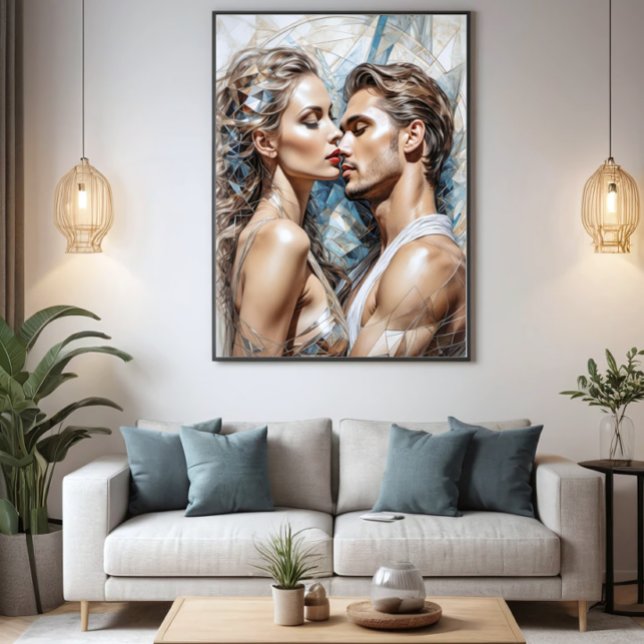 Poster Lui et elle : Connexion minimaliste (Créateur téléchargé)