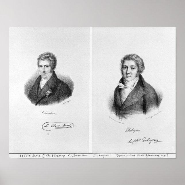 Poster Luigi Cherubini et Nicolas Marie Dalayrac (Devant)