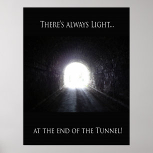 Poster Lumière à l'extrémité de l'affiche de tunnel