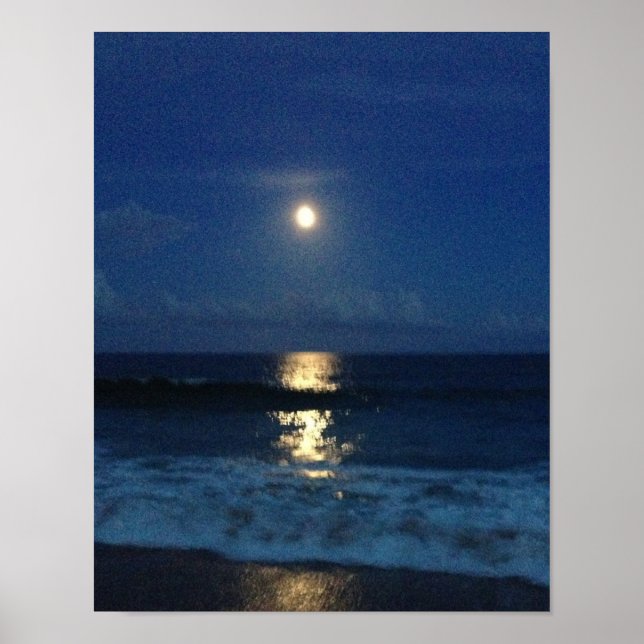 POSTER LUMIÈRE LUNE SUR LA PLAGE (Devant)