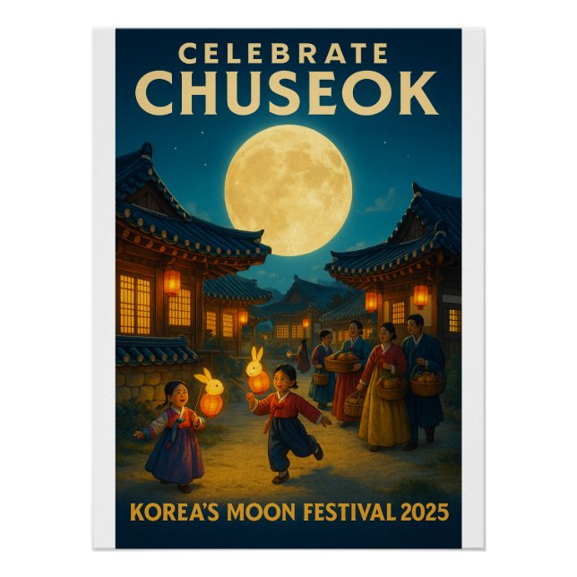 Poster Lumière Lune Sur Le Village De Hanok (Devant)