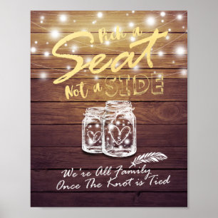 Poster Lumières de jarres de maçon de mariage Choisissez
