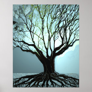 Poster Lumières de racines bleues