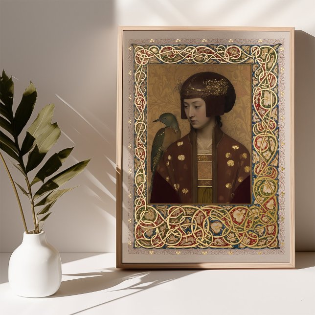 Poster lumineux Peacock Maiden Morris Inspiré (Créateur téléchargé)