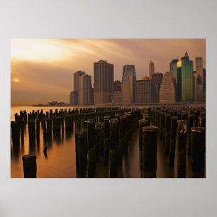 Poster Luminosité du coucher du soleil pendant les cieux 