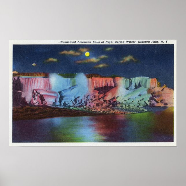 Poster Luna Island Night View New Rainbow Bridge (Devant)