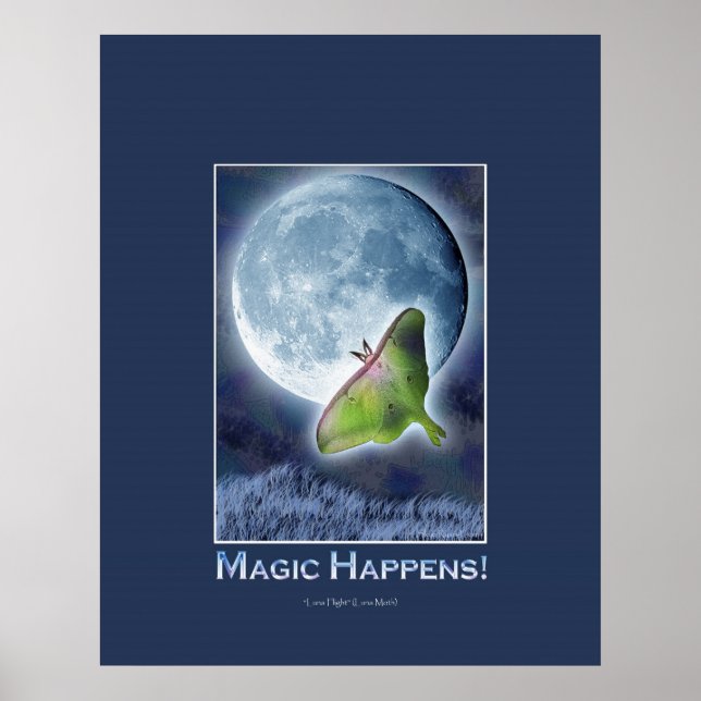 POSTER LUNA MOTH FANTASY & INSPIRATIONAL (Devant)
