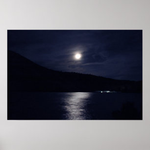 Poster Lune bleue