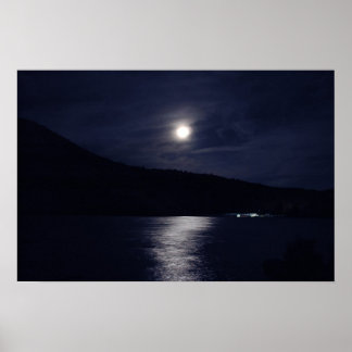 Poster Lune bleue