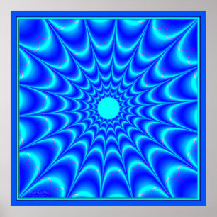 Poster Lune bleue brillant