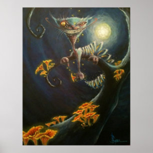Poster Lune de chat de Cheshire