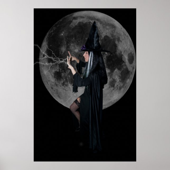 Poster Lune et sorcière (Devant)