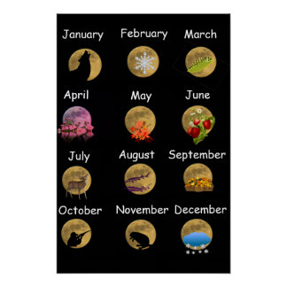 Poster Lune indienne pleine