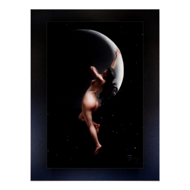 Poster Lune Nymph par Luis Ricardo Falero (Devant)