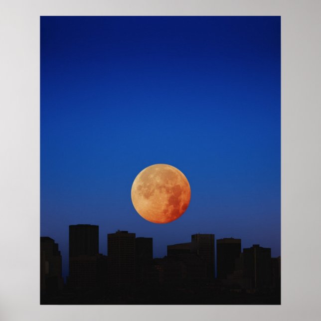 Poster Lune orange (Devant)