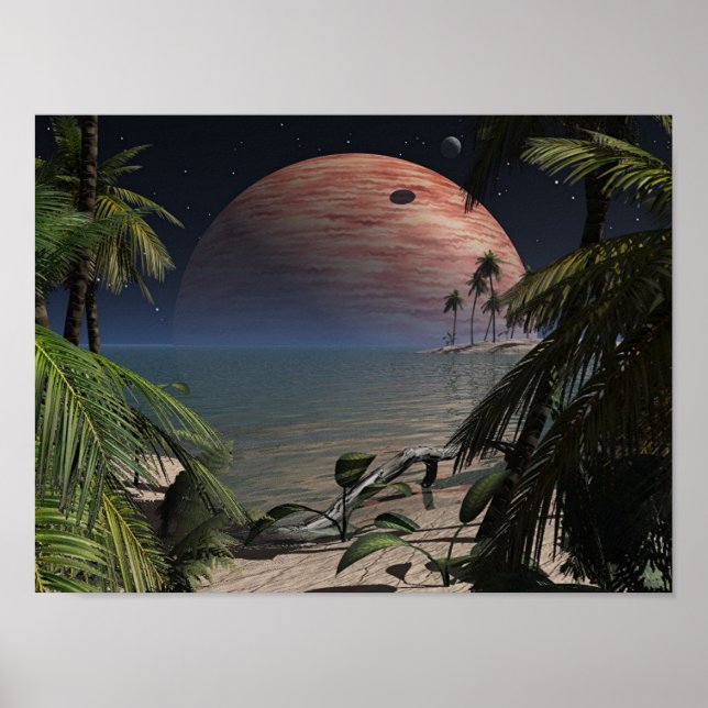 Poster Lune tropicale (Devant)