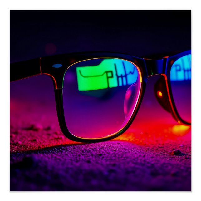 Poster Lunettes Colorées (Devant)