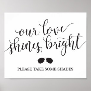 Poster Lunettes de soleil Favoriser Signer - Notre Amour 