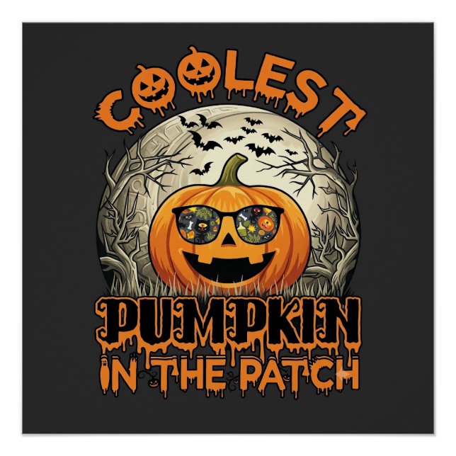 Poster Lunettes de soleil hallowen effrayantes de champ d (Devant)