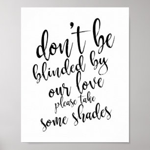 Poster Lunettes de soleil mariages en faveur panneau mari