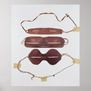 Poster Lunettes de soleil/neige inuit