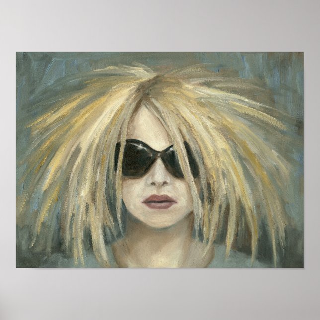 Poster Lunettes de soleil punk Grrl Portrait féminin Uniq (Devant)