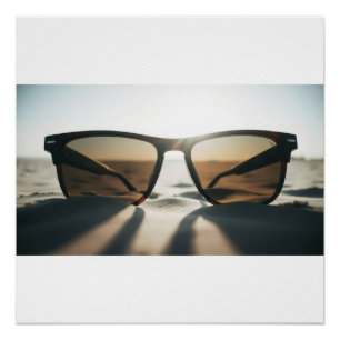 Poster Lunettes de soleil sur le sable