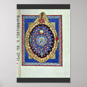 Poster L'Univers Par Meister Des Hildegardis-Codex (Bes