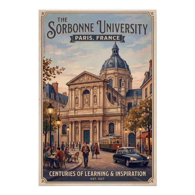 Poster L'Université de la Sorbonne  (Devant)