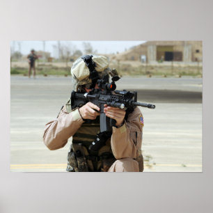 Poster L'US Air Force Airman assure la sécurité