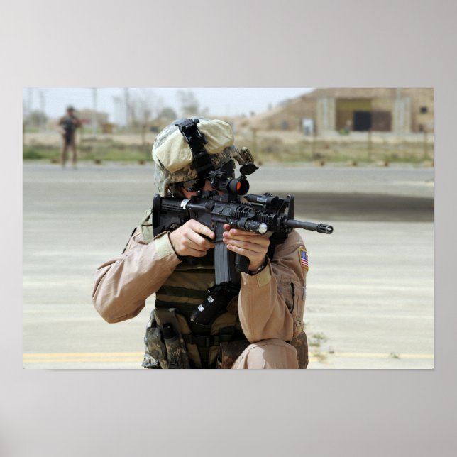 Poster L'US Air Force Airman assure la sécurité (Devant)