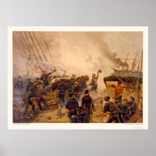 Poster L'USS Kearsarge enfonce le CSS Alabama en 1864