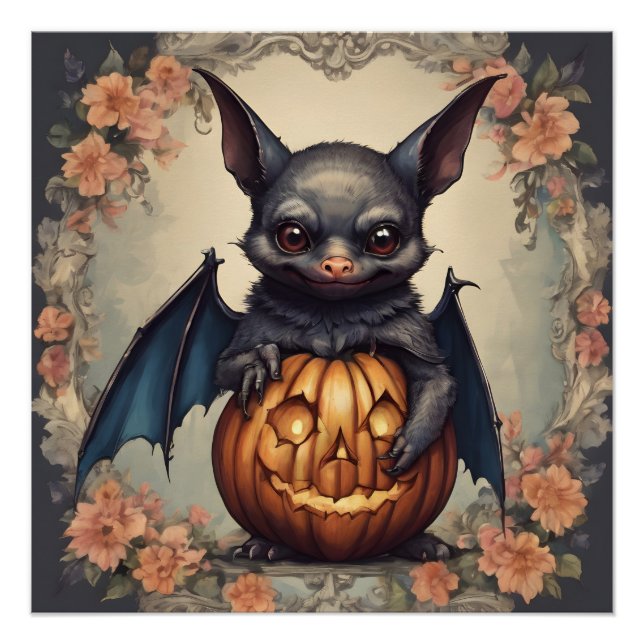 Poster lustré Halloween Bat hb5 (Devant)