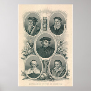 Poster Luther et réformateurs du XVIe siècle