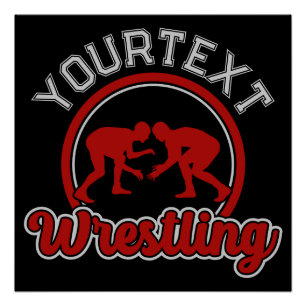 Poster Lutter AJOUTER LE NOM Grappe Champion d'équipe