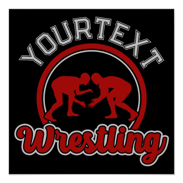 Poster Lutter AJOUTER LE NOM Grappe Champion d'équipe (Devant)