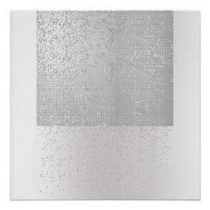Poster Lux gris argenté monochromatique minimal binaire c