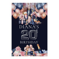 Luxe 20e anniversaire Champagne personnalisé talon