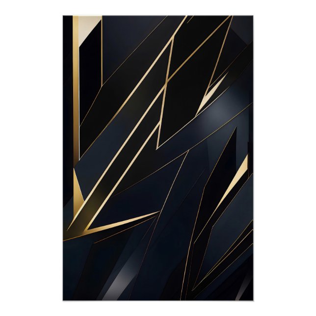 Poster Luxe Géométrique (Devant)