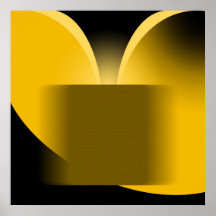 Luxe jaune Abstrait avec noir AP0004