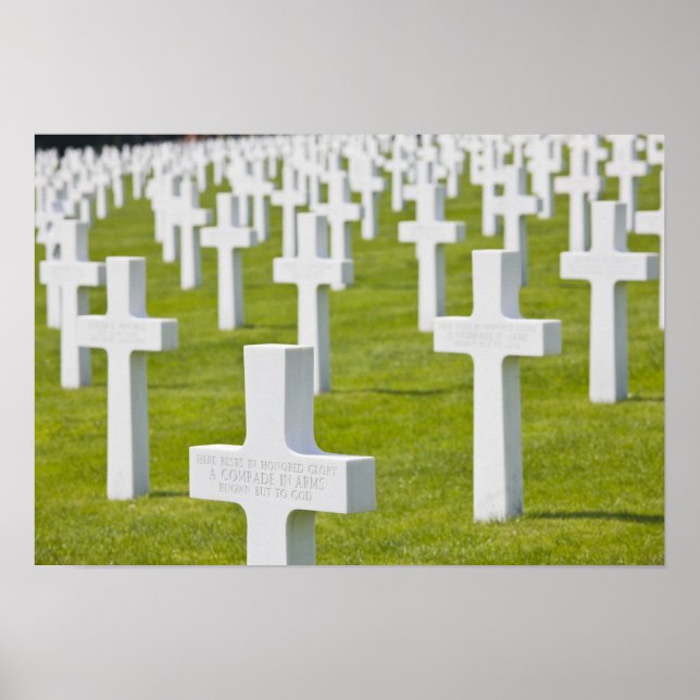 Poster Luxembourg, Hamm Cimetière militaire américain (Devant)